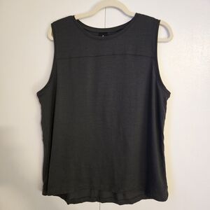 REI Merino Wool Blend Mesh Sleeveless Top - Black, Size L